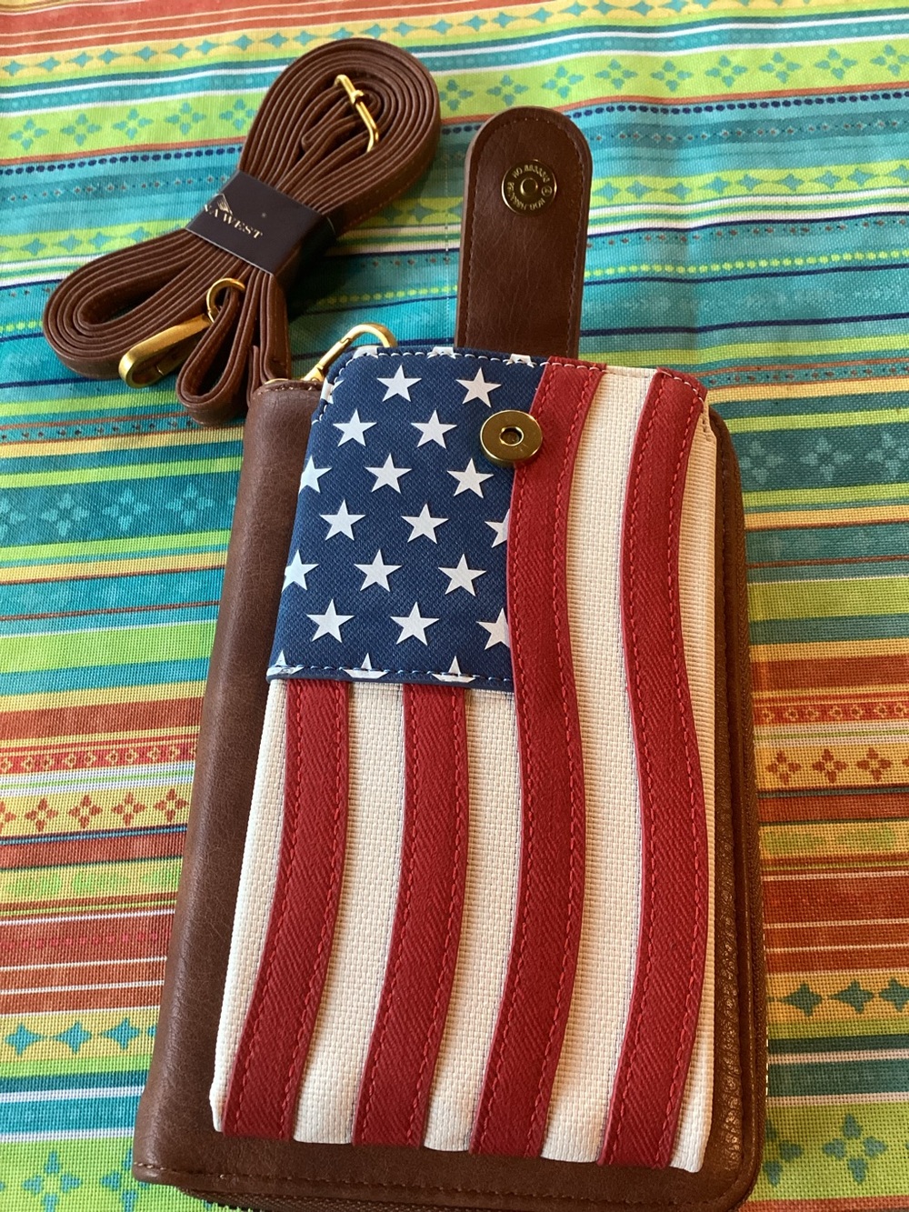 Montana West Stars and Stripes Crossbody Phone Wallet - 250th Anniversary USA - Picture 3 of 11